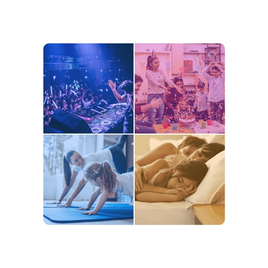 Pack de 6 bombillas LED RGBW regulables MESH GU10/6,5W/230V 2700-6500K + mando a distancia - Aigostar