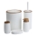 Juego de accesorios de baño ALISON 5 pz blanco/marrón