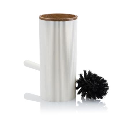 Juego de accesorios de baño ALISON 5 pz blanco/marrón