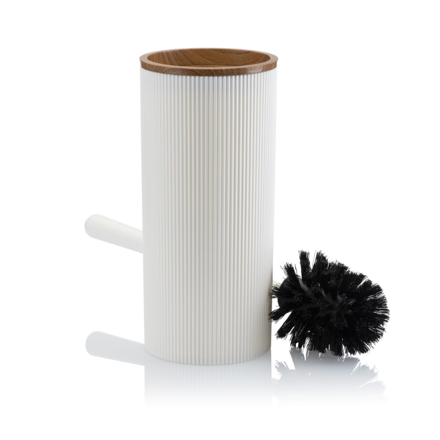 Juego de accesorios de baño ALISON 5 pz blanco/marrón