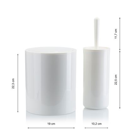 Juego de accesorios de baño CARMEN 5 pz blanco