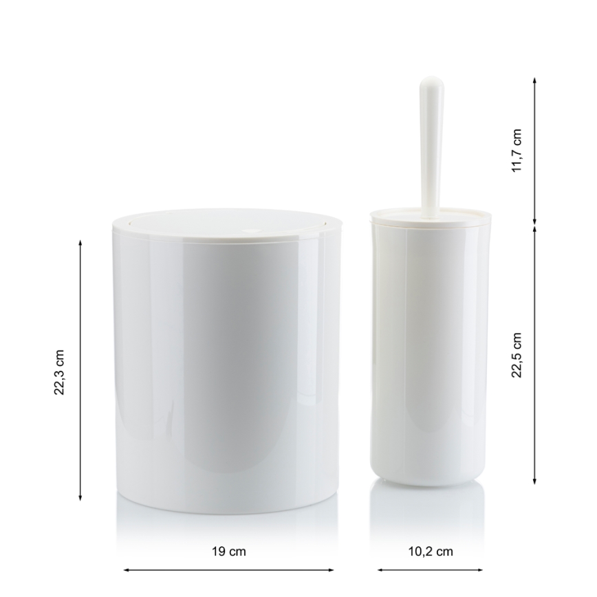 Juego de accesorios de baño CARMEN 5 pz blanco