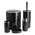 Juego de accesorios de baño CARMEN 5 pz negro/cromo brillante