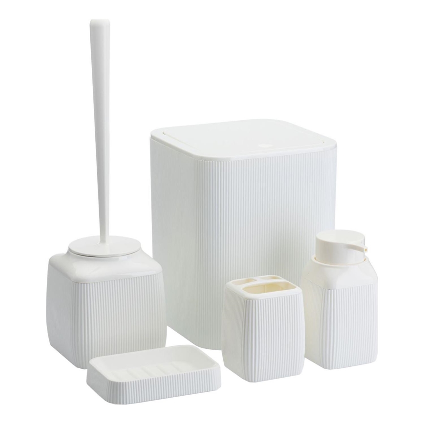 Juego de accesorios de baño CRYSTAL 5 pz blanco