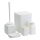 Juego de accesorios de baño CRYSTAL 5 pz blanco