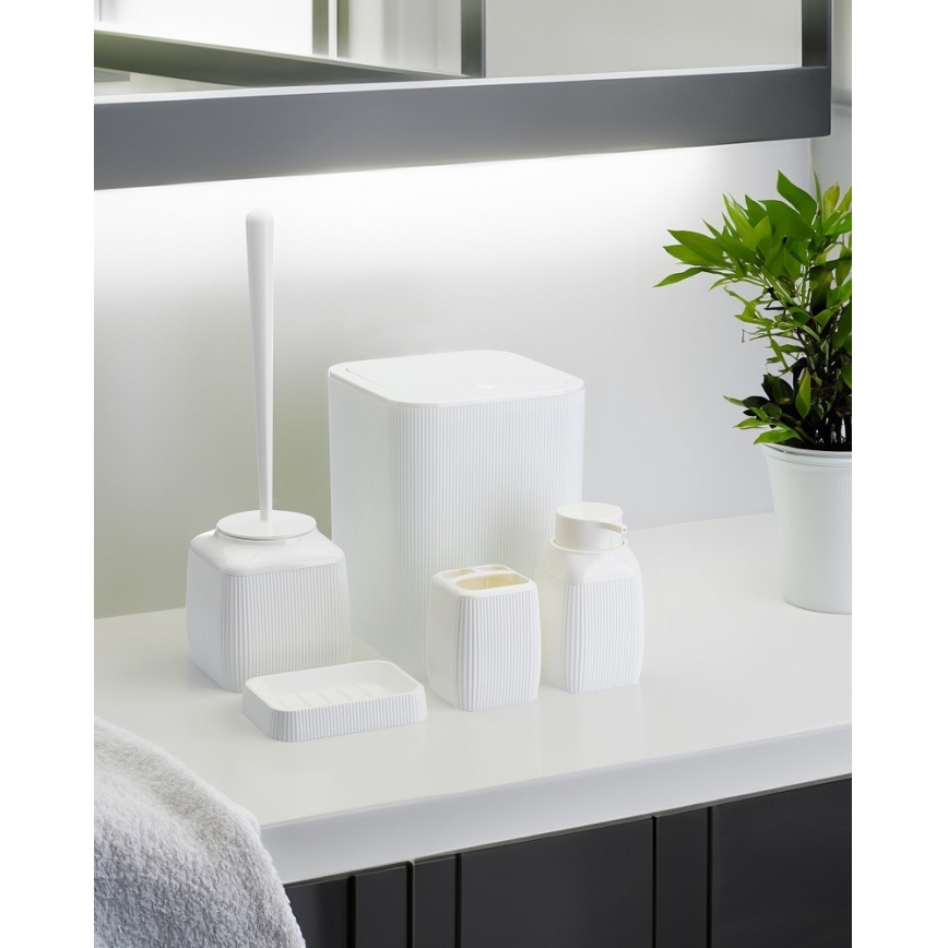 Juego de accesorios de baño CRYSTAL 5 pz blanco