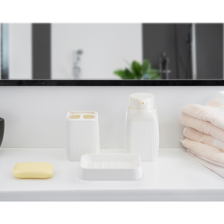 Juego de accesorios de baño CRYSTAL 5 pz blanco
