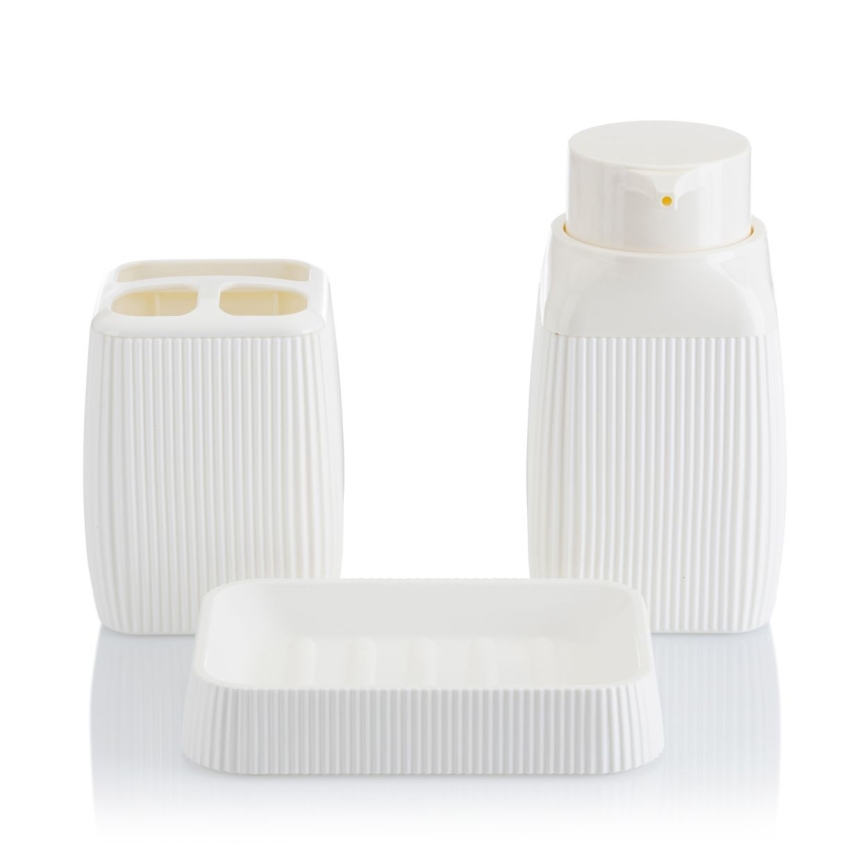 Juego de accesorios de baño CRYSTAL 5 pz blanco