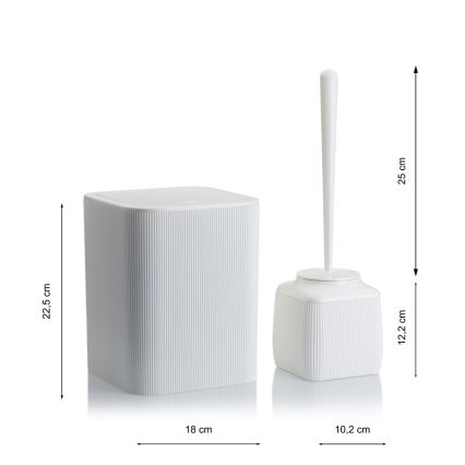 Juego de accesorios de baño CRYSTAL 5 pz blanco