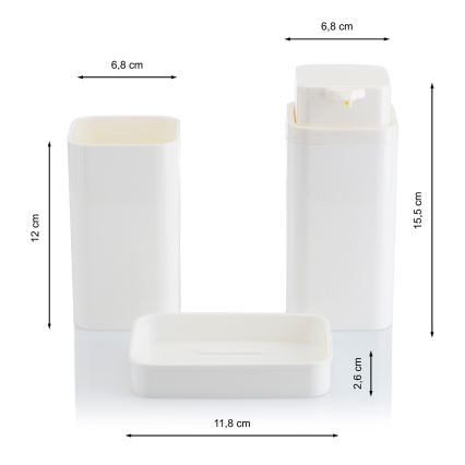 Juego de accesorios de baño SIERRA 5 pz blanco
