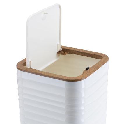 Juego de accesorios de baño WAVE 5 pz blanco/marrón