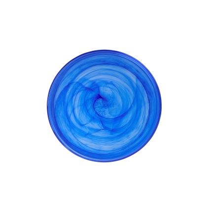 Juego de comedor de 18 piezas en vidrio azul