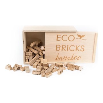 Juego de construcción de madera ECO BRICKS, 250 piezas