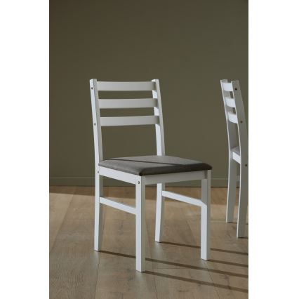 Juego de mesa de comedor y 4 sillas EMILY blanco