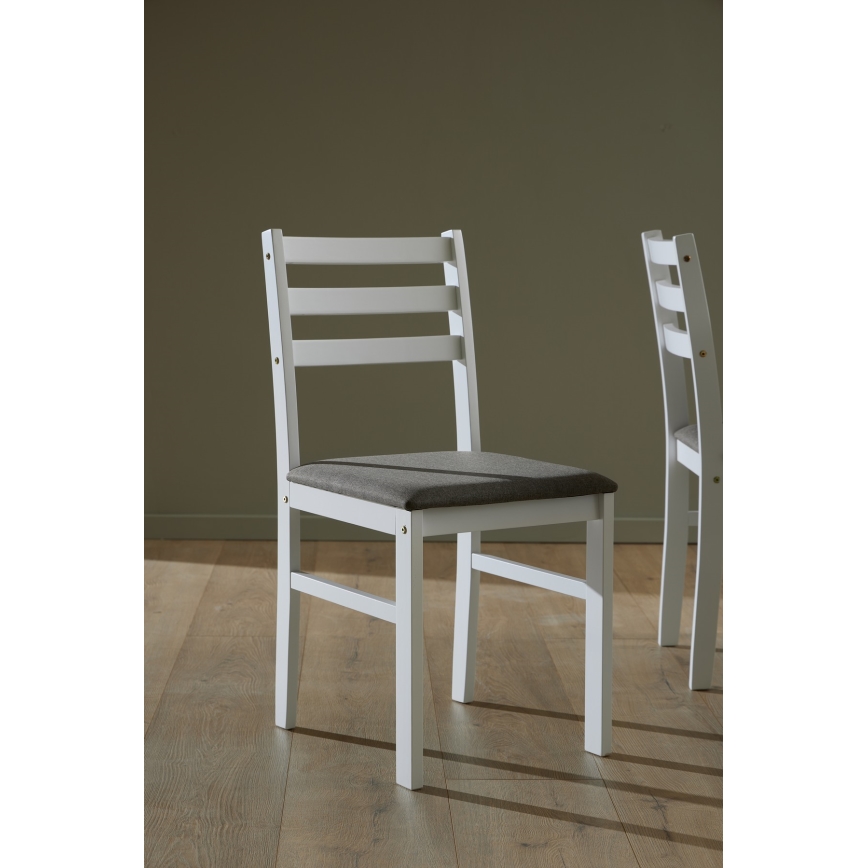 Juego de mesa de comedor y 4 sillas EMILY blanco