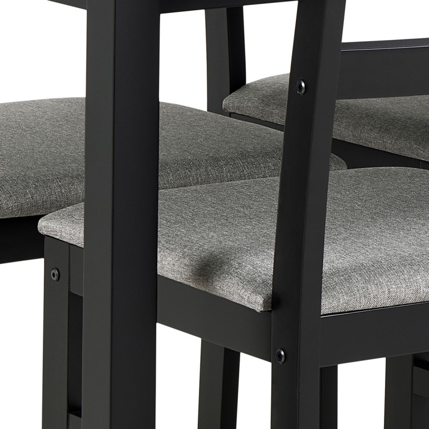 Juego de mesa de comedor y 4 sillas EMILY negro
