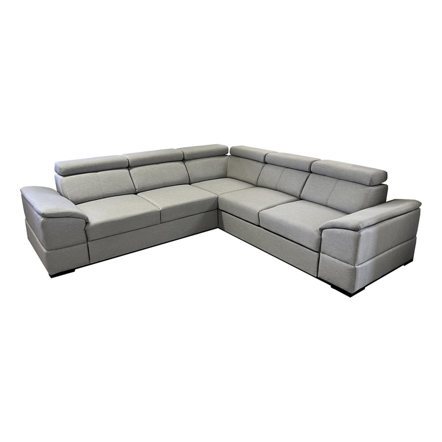 Juego de salón de esquina plegable universal con almacenamiento GRANADA gris