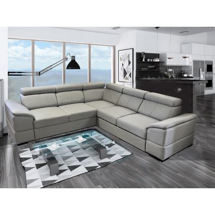 Juego de salón de esquina plegable universal con almacenamiento GRANADA gris