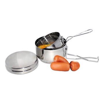Juego de utensilios de cocina para camping 2 pz acero inoxidable