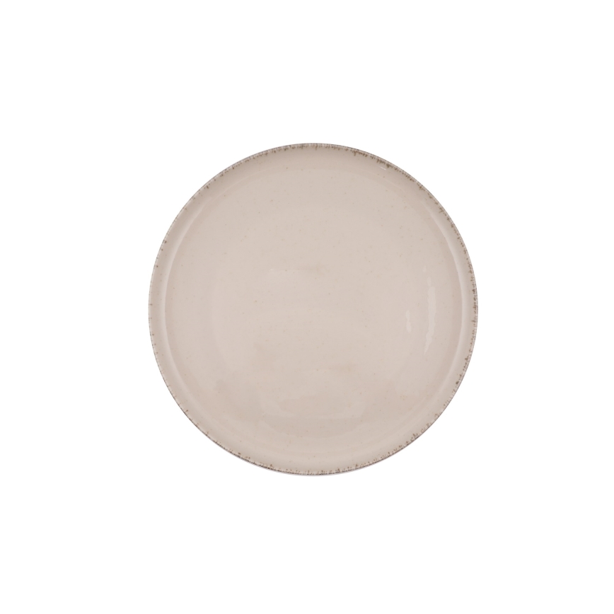 Juego de vajilla 16 piezas beige/porcelana