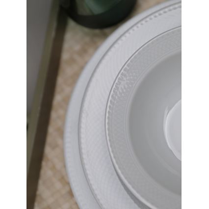 Juego de vajilla 18 piezas blanco/porcelana