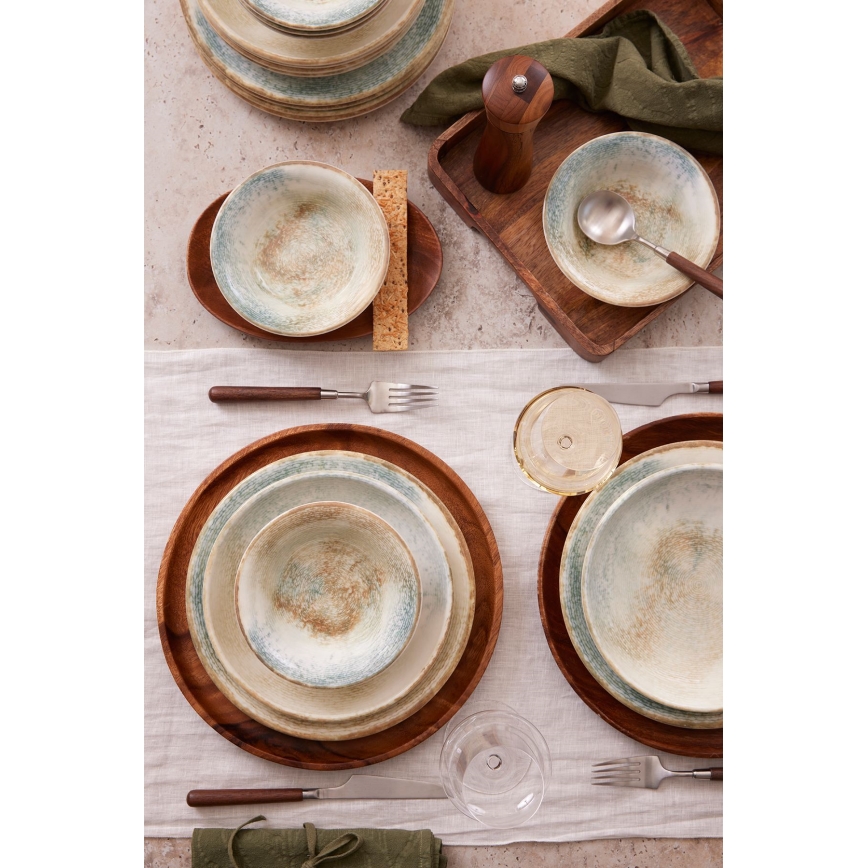 Juego de vajilla 18 piezas multicolor/porcelana