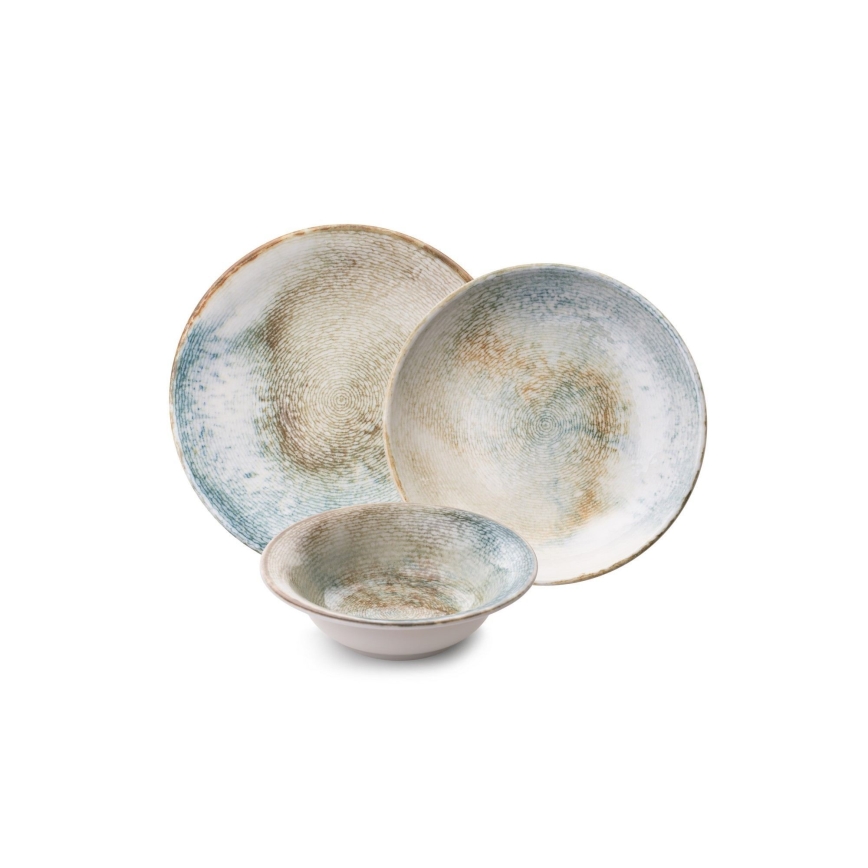 Juego de vajilla 18 piezas multicolor/porcelana