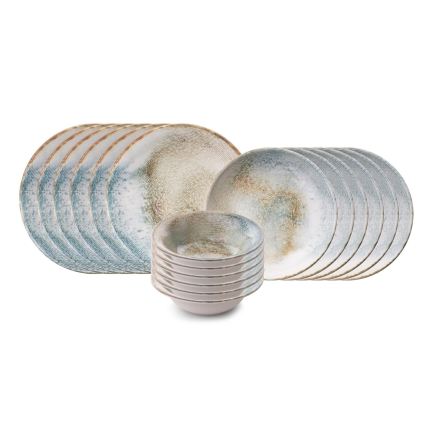 Juego de vajilla 18 piezas multicolor/porcelana