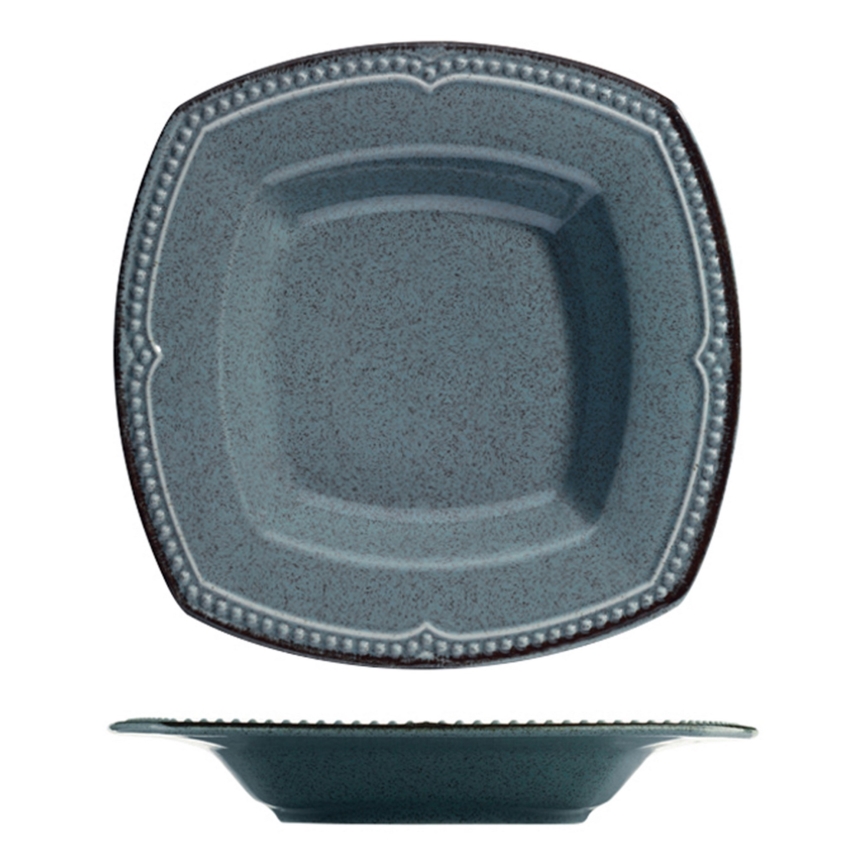 Juego de vajilla 24 piezas azul/porcelana