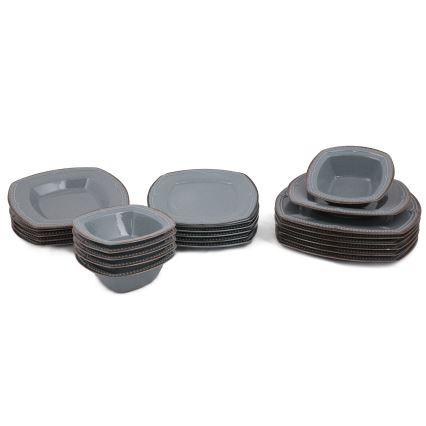 Juego de vajilla 24 piezas azul/porcelana