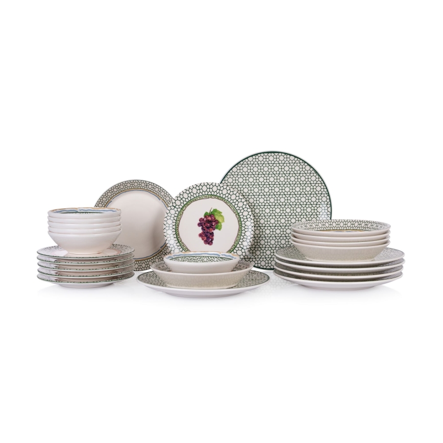 Juego de vajilla 24 piezas multicolor/cerámica