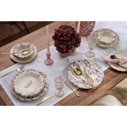 Juego de vajilla 24 piezas multicolor/porcelana