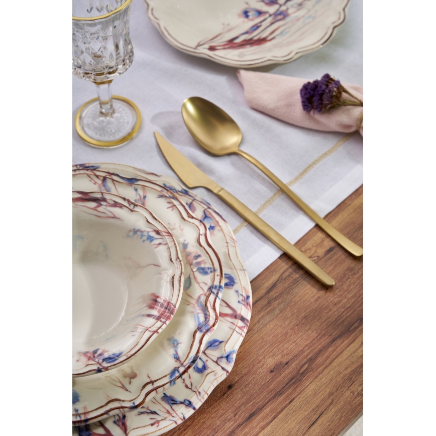 Juego de vajilla 24 piezas multicolor/porcelana