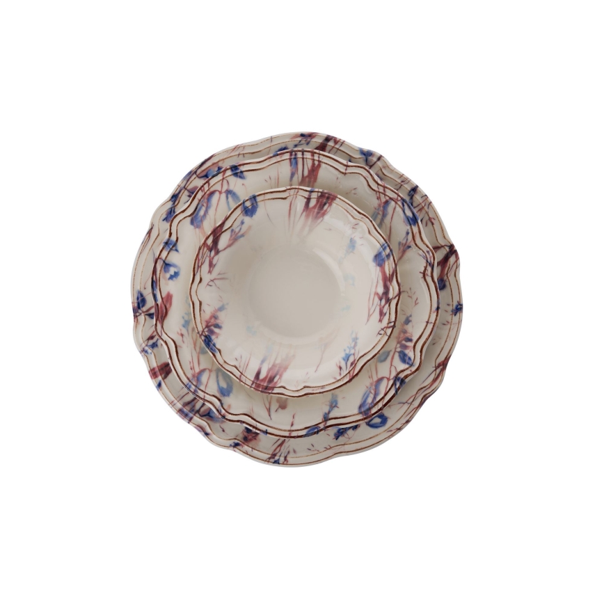 Juego de vajilla 24 piezas multicolor/porcelana