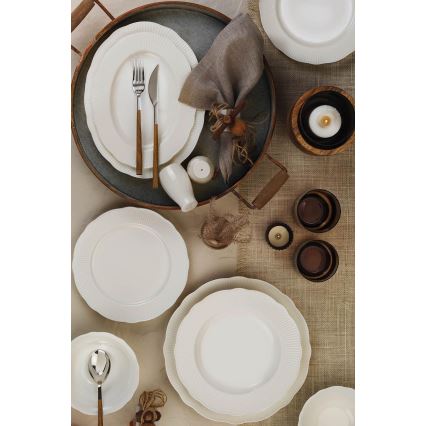 Juego de vajilla 26 piezas blanco/porcelana