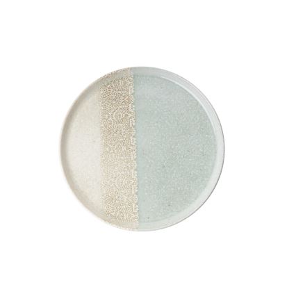 Juego de vajilla 27 piezas beige/verde/porcelana