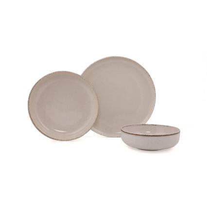 Juego de vajilla de 12 piezas beige/porcelana