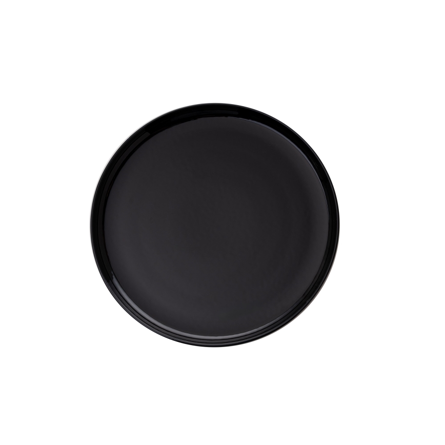 Juego de vajilla de 12 piezas negro/porcelana