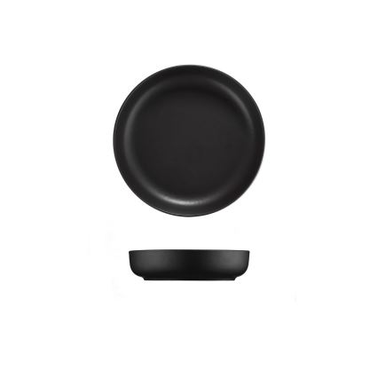 Juego de vajilla de 16 piezas negro/porcelana