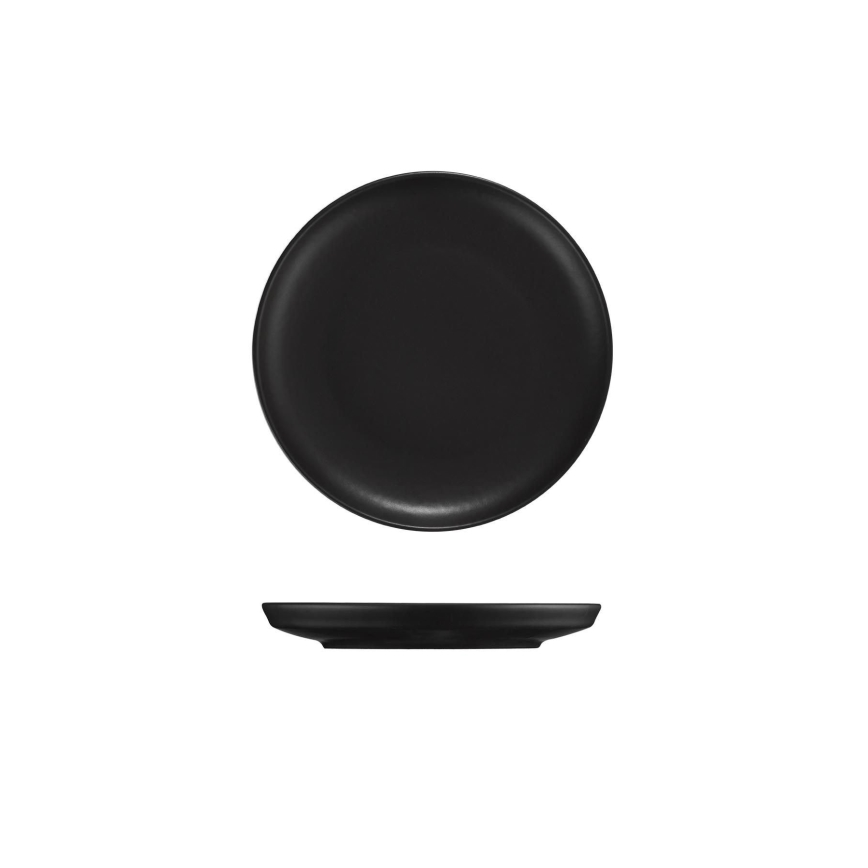 Juego de vajilla de 16 piezas negro/porcelana