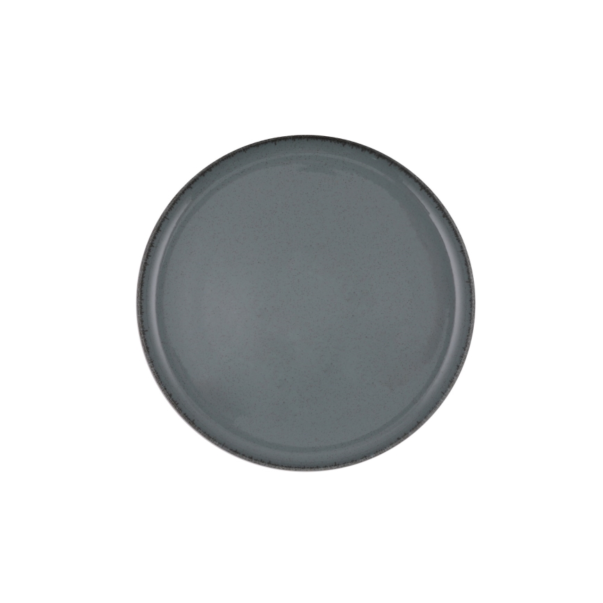 Juego de vajilla de 16 piezas, porcelana gris