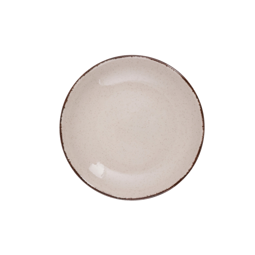 Juego de vajilla de 18 piezas beige/porcelana