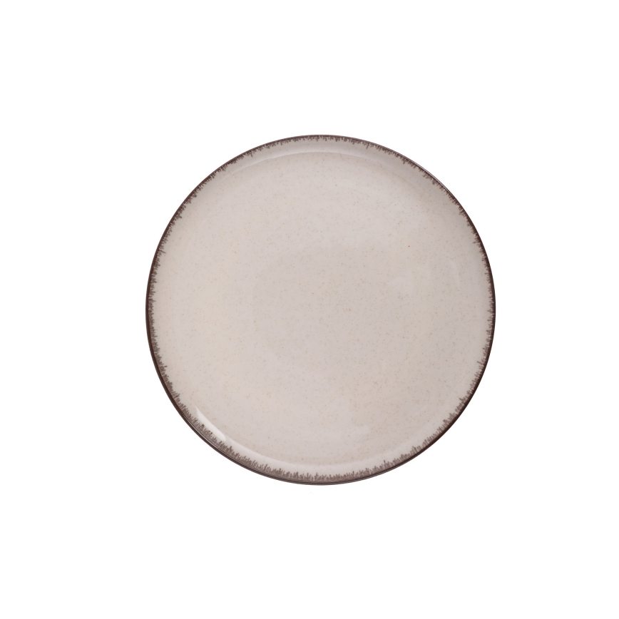 Juego de vajilla de 18 piezas beige/porcelana