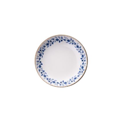 Juego de vajilla de 18 piezas blanco/azul/porcelana