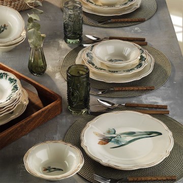 Juego de vajilla de 18 piezas multicolor/porcelana