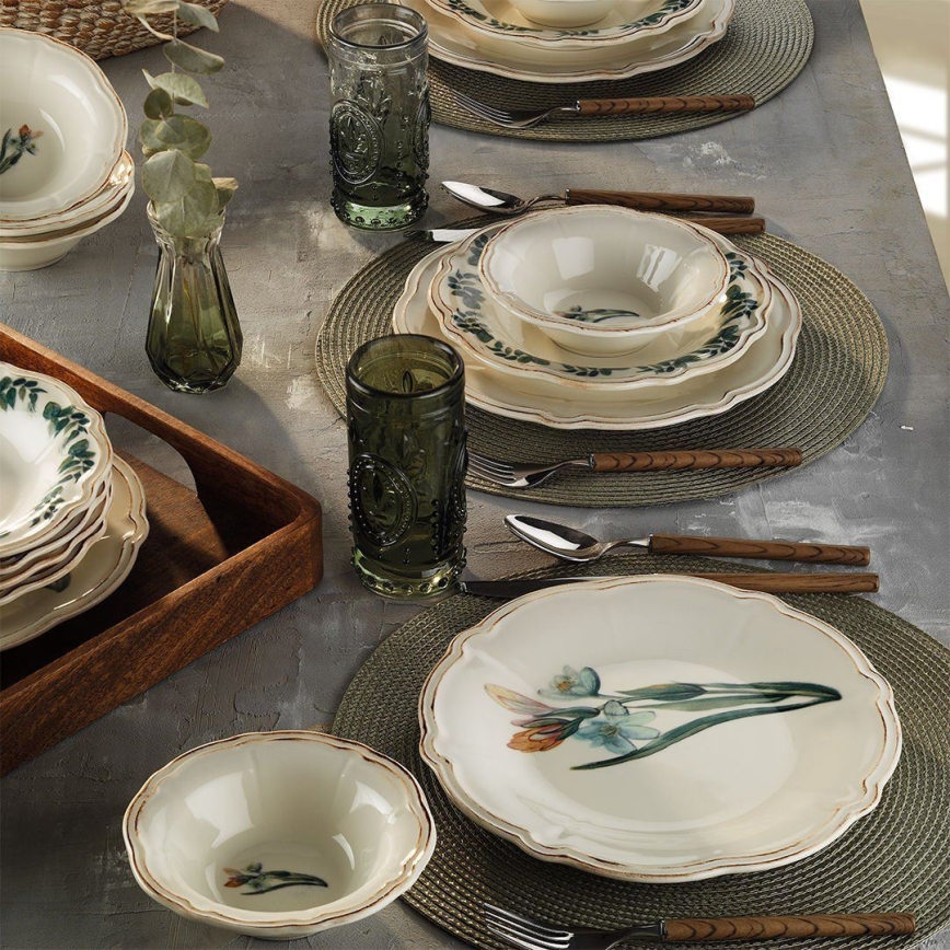 Juego de vajilla de 18 piezas multicolor/porcelana