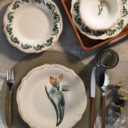 Juego de vajilla de 18 piezas multicolor/porcelana