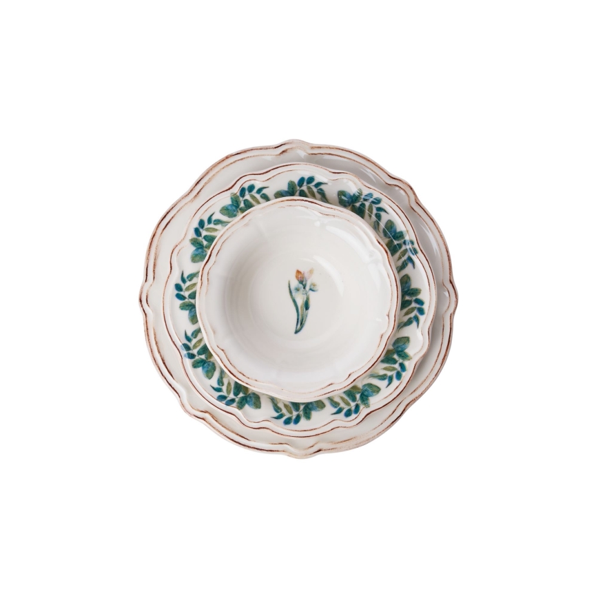 Juego de vajilla de 18 piezas multicolor/porcelana