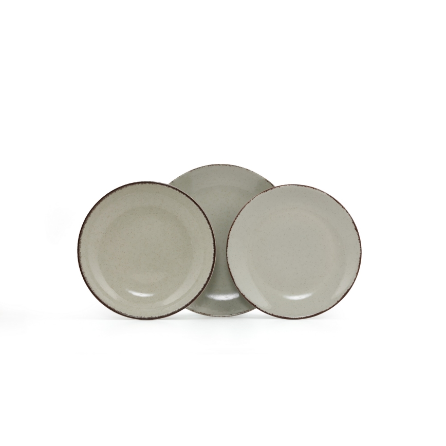 Juego de vajilla de 18 piezas verde/porcelana