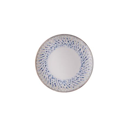 Juego de vajilla de 24 piezas azul/beige/porcelana